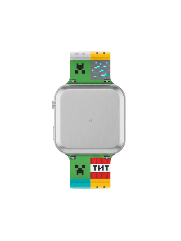 Minecraft Kinder-LED-Digitaluhr mit bunter Silikonarmband