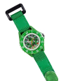 Minecraft "Zeit-Lehrer" Uhr mit Stoffarmband
