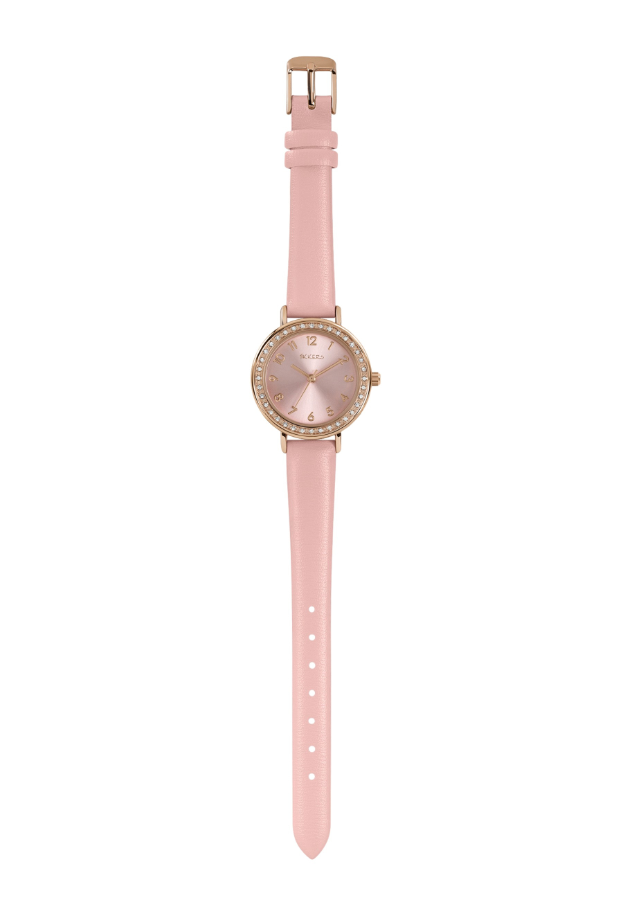 Montre Tikkers avec Sertissage de Pierres et Bracelet Rose