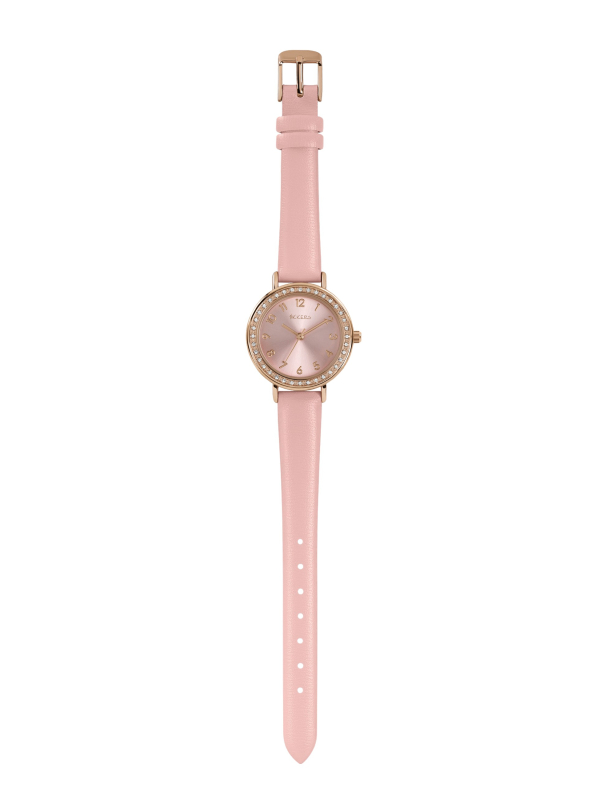 Tikkers Uhr mit Steinbesatz und Rosa Armband