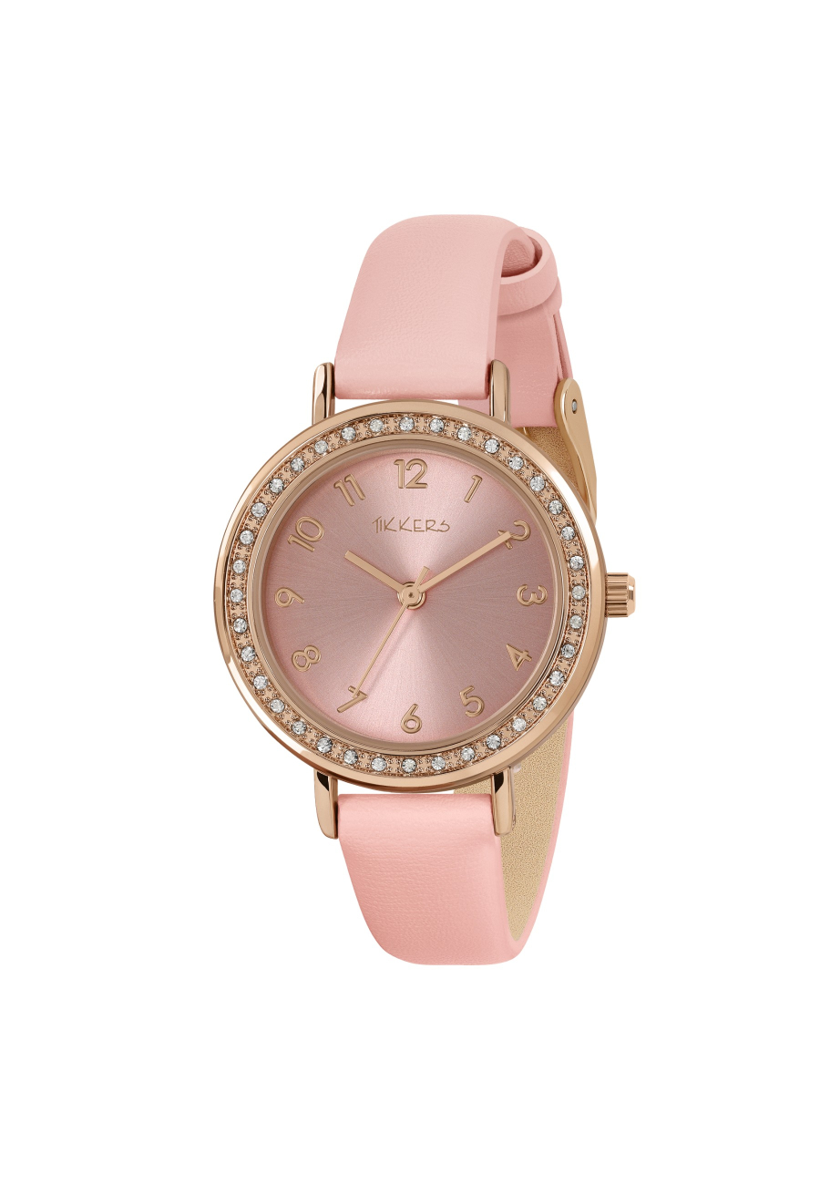 Montre Tikkers avec Sertissage de Pierres et Bracelet Rose
