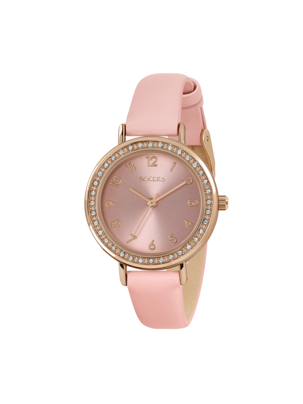 Tikkers Stone Set Watch with Pink Strap