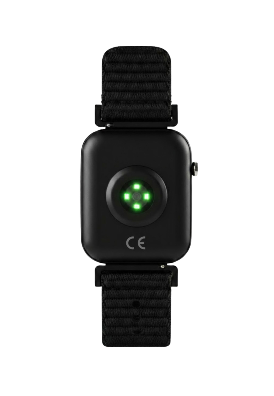 Tikkers Smart Series 13 - Black - Pink - Easy Release Fabric Strap Smart Watch & Headphone Set