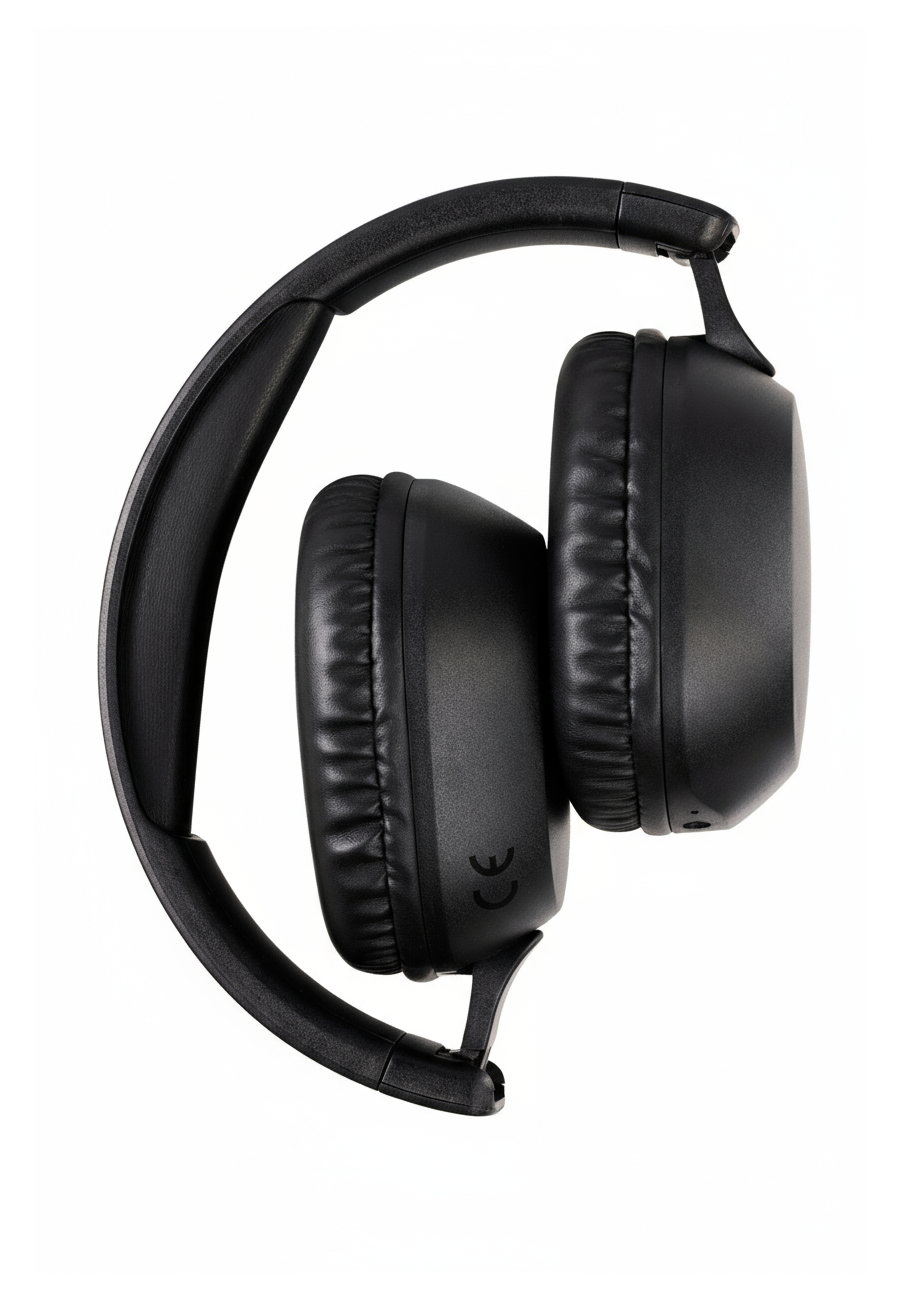 Tikkers Smart Series 13 Smartwatch & Kopfhörer Set (Schwarz/Rosa - Stoffarmband mit Schnellverschluss)