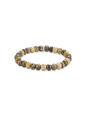 Bracelet avec Perles de Labradorite et Jaspe Crocodile (9 mm)