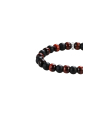 Bracelet avec Perles d'Obsidienne et d'Œil de Tigre Rouge (9 mm)