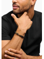 Armband mit goldbraunen und blaugoldenen Tigerauge-Perlen (9 mm)