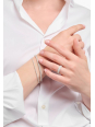 Bracelet en argent avec pierres d'oxyde de zirconium blanc