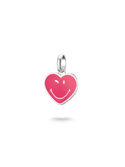 Pendentif breloque Cœur SMILEYWORLD® en argent  Export to Sheets – Rose