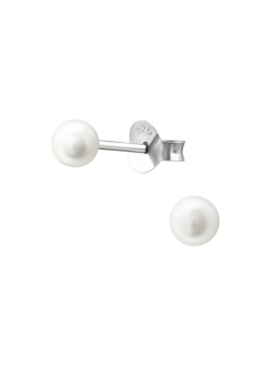 Maxte ES-FWP4-RP 4mm Sterling Silver Stud Earrings | Diademita