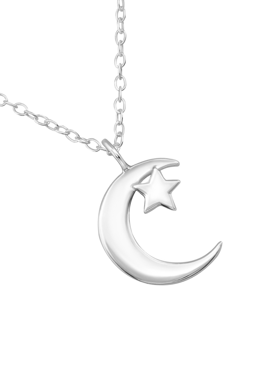 Collier Lune et Étoile en Argent  Export to Sheets