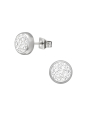 Ohrstecker Rund 6 mm aus Hochglanzpoliertem Chirurgenstahl mit Kristall