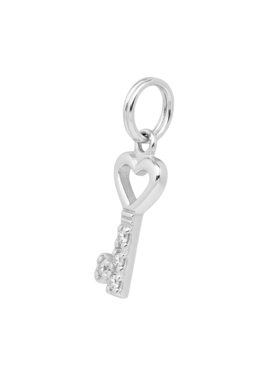 Maxte SR-JB738 Silver Key Charm with Split Ring with… | Diademita