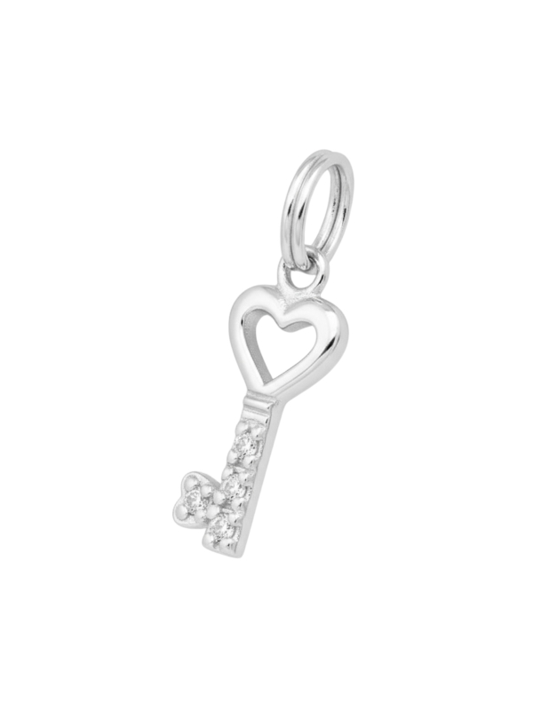 Maxte SR-JB738 Silver Key Charm with Split Ring with… | Diademita