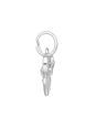Silver Heart and Arrow Charm with Split Ring