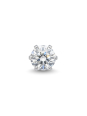 Silver Round 5mm Ear Studs with Crystals