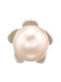 Silver Flower Ear Studs with Genuine European Crystal Pearls