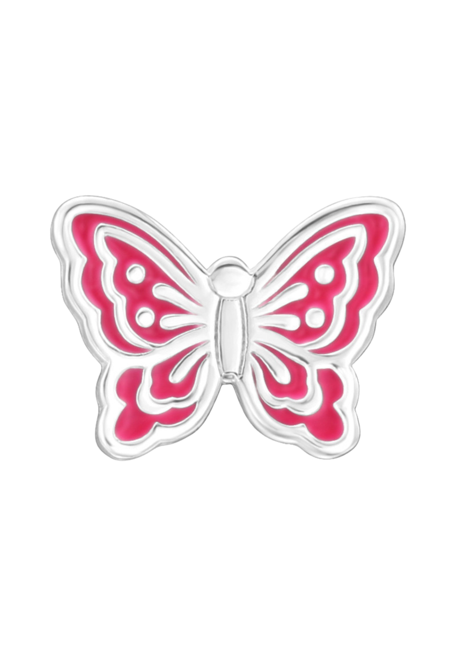 Puces d'Oreilles Papillon Premium pour Enfants en Argent Sterling avec Émail (or Résine Époxy)