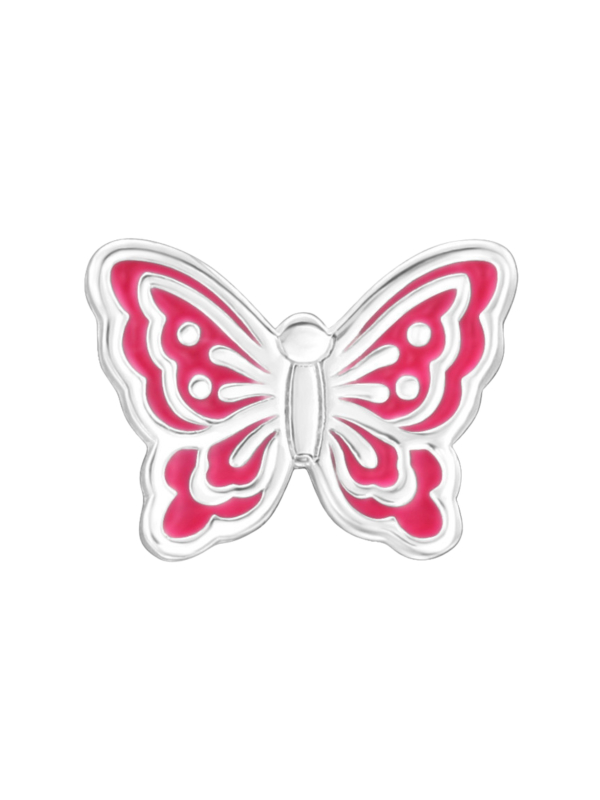 Premium Kinder-Ohrstecker Schmetterling aus Sterling Silber mit Epoxidharz