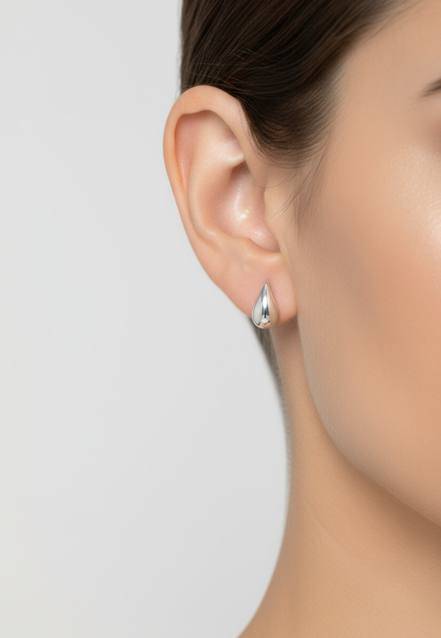 Puces d'Oreilles Goutte d'Eau en Argent Sterling  Export to Sheets