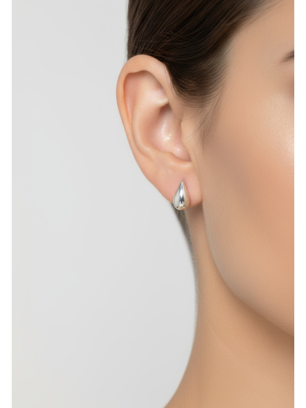 Puces d'Oreilles Goutte d'Eau en Argent Sterling  Export to Sheets