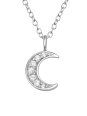 Maxte FORZ25-TOP-JB6546-RP Zilveren Maan Ketting met… | Diademita