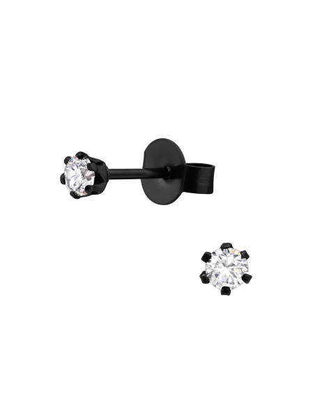 Maxte SES-055-3 Puces d'Oreilles Rondes 3 mm en Acier… | Diademita