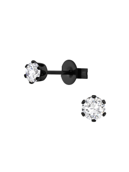 Maxte SES-055-4 Runde 4 mm Ohrstecker aus Edelstahl mit… | Diademita