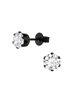 Maxte SES-055-6 Runde 6 mm Ohrstecker aus Edelstahl mit… | Diademita