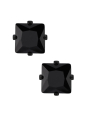 Square 4mm Stainless Steel Ear Studs with Cubic Zirconia