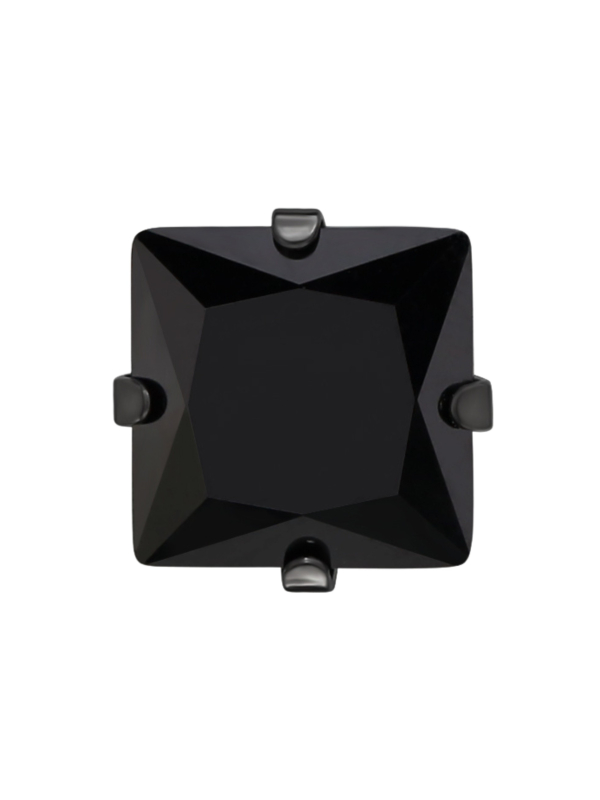 Maxte SES-056-6-BK Square 6mm Stainless Steel Ear Studs… | Diademita