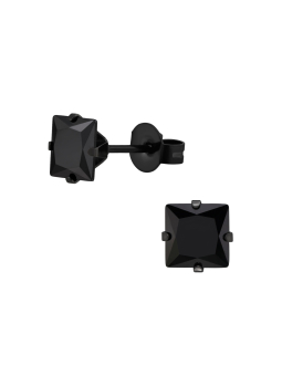 Maxte SES-056-6-BK Quadratische 6 mm Ohrstecker aus… | Diademita