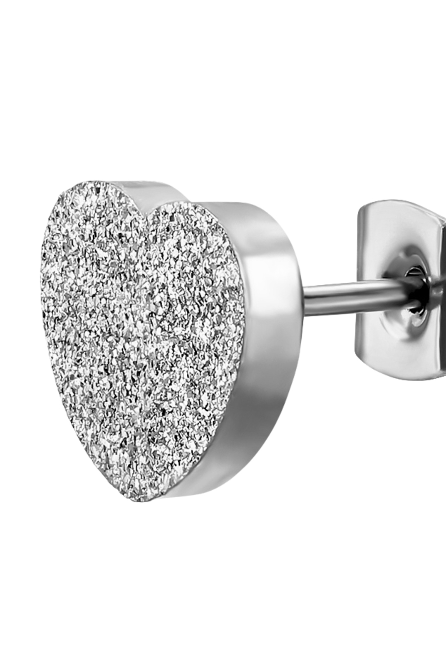 Maxte SES-1163-SS Gestructureerde Hart Oorstekers van… | Diademita
