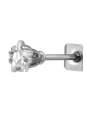 4 mm Stern-Ohrstecker aus Edelstahl mit Zirkonia