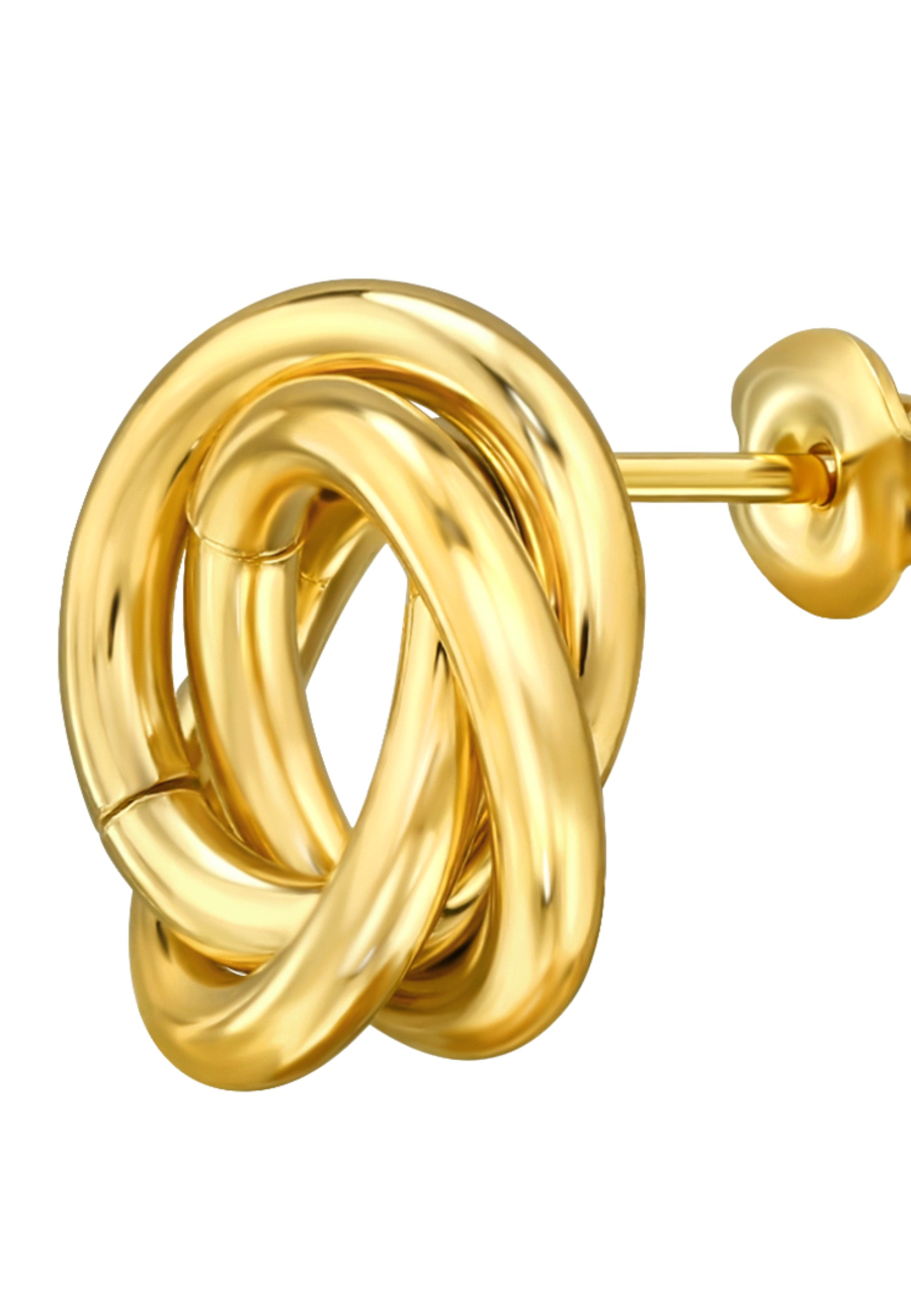 Maxte SES-1331-GD Twisted Stainless Steel Ear Studs | Diademita