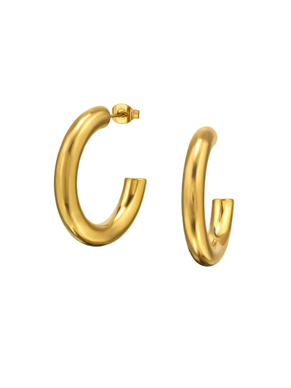 Maxte SES-1355-GD 30mm Rounded Half Hoop Stainless Steel… | Diademita