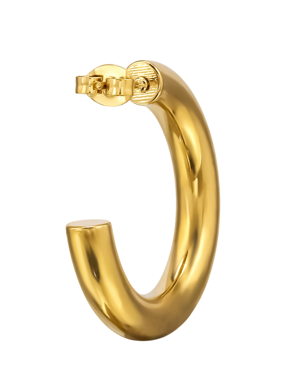 Maxte SES-1355-GD Puces d'Oreilles Demi-Créoles… | Diademita
