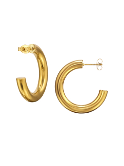 Maxte SES-1355-GD Puces d'Oreilles Demi-Créoles… | Diademita