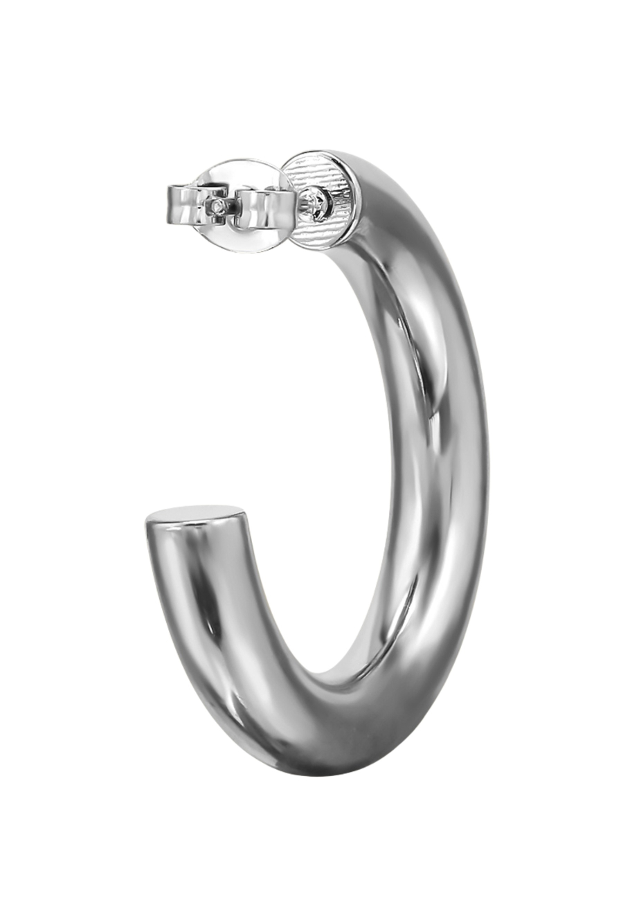 30mm Rounded Half Hoop Stainless Steel Ear Studs