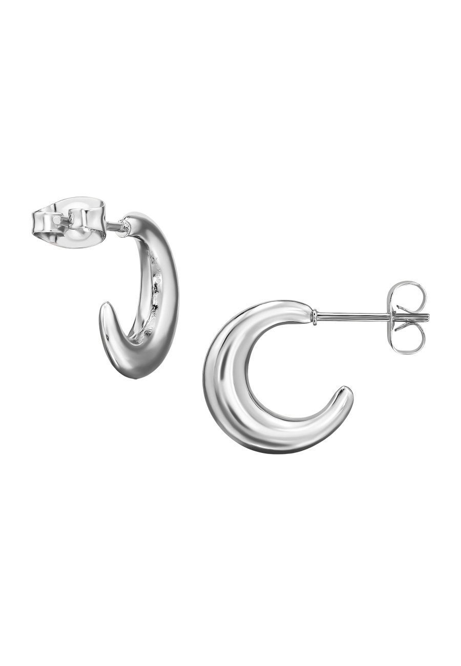 Maxte SES-1357-SS Puces d'Oreilles Demi-Créoles en Acier… | Diademita
