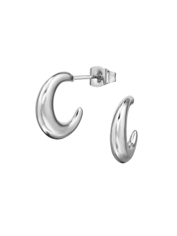 Maxte SES-1357-SS Half Hoop Stainless Steel Ear Studs | Diademita