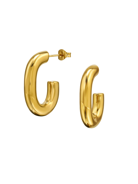 Maxte SES-1358-GD Cleo-Creolen-Ohrstecker aus Edelstahl | Diademita