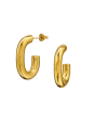 Maxte SES-1358-GD Cleo-Creolen-Ohrstecker aus Edelstahl | Diademita
