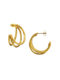 Maxte SES-1359-GD Three Curved Bar Half Hoop Stainless… | Diademita