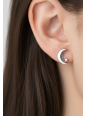 Maxte SES-1398-SS 8 mm Ohrstecker Mond mit Stern aus… | Diademita