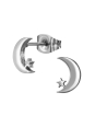 Maxte SES-1398-SS 8 mm Ohrstecker Mond mit Stern aus… | Diademita