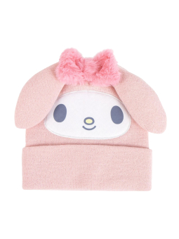 Bonnet Tricoté à Pois Hello Kitty – Rose