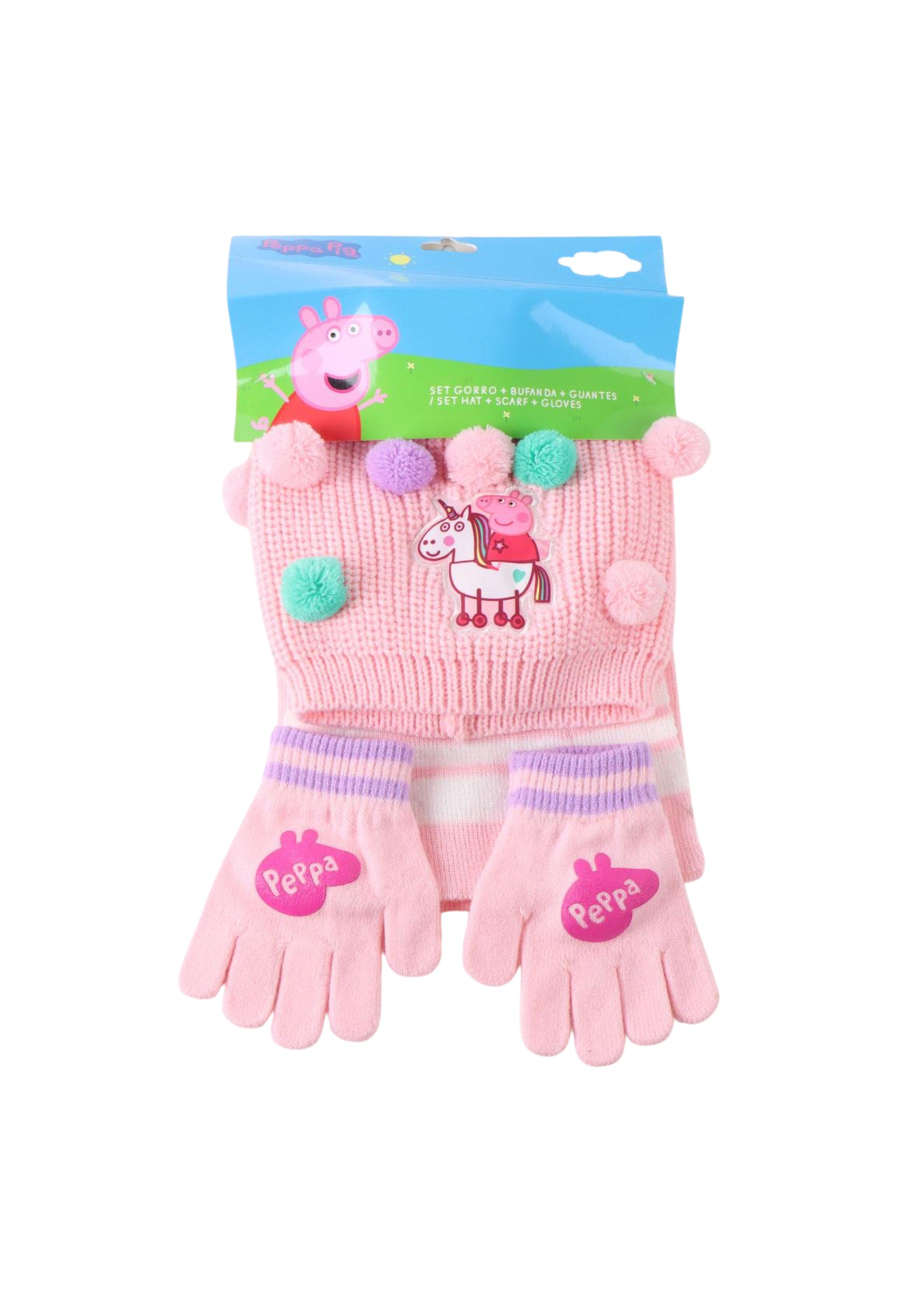 Disney 2200010582 3-teiliges Peppa Pig Schal-Set | Diademita