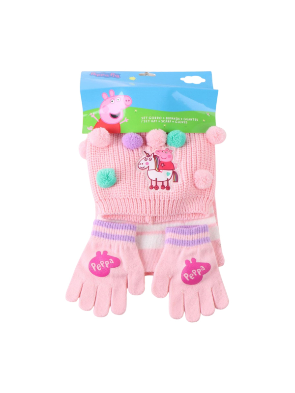 Disney 2200010582 3-teiliges Peppa Pig Schal-Set | Diademita
