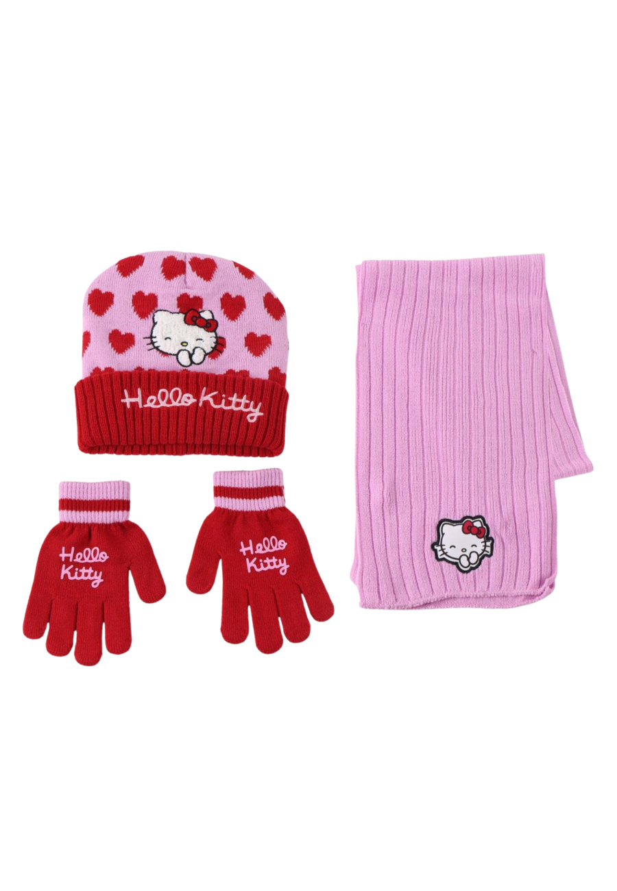 Ensemble écharpe Hello Kitty de 3 pièces
